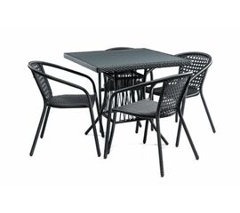 Комплект мебели из ротанга SHADO Виктория графит серый | Интернет магазин мебели и декора LifeDekor