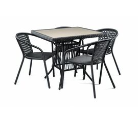 Комплект мебели из ротанга SHADO Виктория графит капучино | Интернет магазин мебели и декора LifeDekor