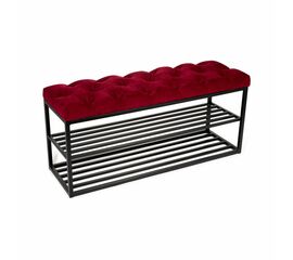Обувница SHADO ТК36 черная с красной обивкой | Интернет магазин мебели и декора LifeDekor
