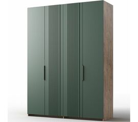 Шкаф «Герта» 4д КМК 0979.1, дуб канзас/зеленый матовый | Интернет магазин мебели и декора LifeDekor