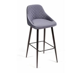 Стул барный Douglas ромб, бархат серый 27 | Интернет магазин мебели и декора LifeDekor