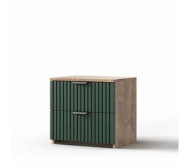 Тумба «Герта» 2я КМК 0979.20, дуб канзас/зеленый матовый | Интернет магазин мебели и декора LifeDekor