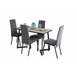 Обеденная группа SHADO Керамика Берлин Беж. 18 Зевс 10 Велюр Серый | Интернет магазин мебели и декора LifeDekor