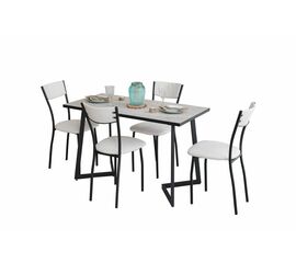 Обеденная группа для кухни SHADO Керамика Дели Серый 19 Сильвия 10 Крок. Белый | Интернет магазин мебели и декора LifeDekor