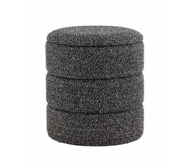 Пуф с ящиком Hive S букле черный меланж | Интернет магазин мебели и декора LifeDekor