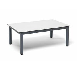 "Канны" журнальный столик из HPL 90х60, H40, каркас серый (RAL7024), цвет столешницы "молочный" | Интернет магазин мебели и декора LifeDekor