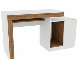 Компьютерный стол Модена белый / дуб вотан | Интернет магазин мебели и декора LifeDekor