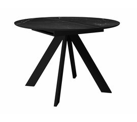 Стол DikLine SKC90 d900 Керамика Черный мрамор/подстолье черное/опоры черные | Интернет магазин мебели и декора LifeDekor