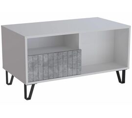 Журнальный стол Эннис белый / бетон светлый | Интернет магазин мебели и декора LifeDekor