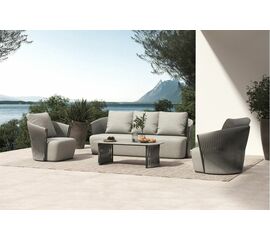 "Флоренция" лаунж-зона из искусственного ротанга, цвет графит | Интернет магазин мебели и декора LifeDekor