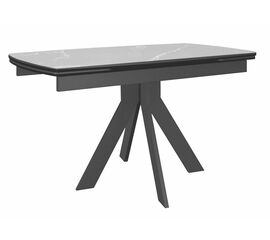 Стол DikLine DKU120 Керамика Серый мрамор/подстолье черное/опоры черные (2 уп.) | Интернет магазин мебели и декора LifeDekor
