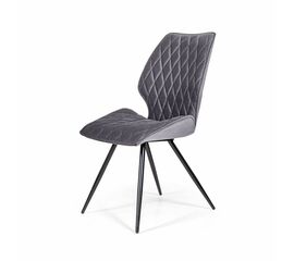 Стул Flash ромб, бархат серый 27 | Интернет магазин мебели и декора LifeDekor