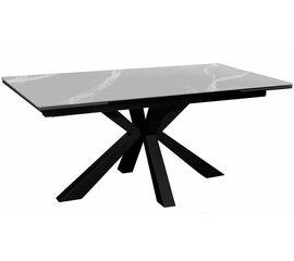 Стол DikLine SFE160 Керамика Серый мрамор/подстолье черное/опоры черные (2 уп.) | Интернет магазин мебели и декора LifeDekor