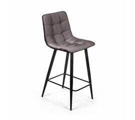 Стул полубарный UNO, бархат антрацит 14 / чёрный конус | Интернет магазин мебели и декора LifeDekor