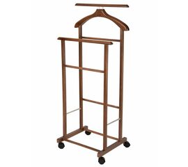 Вешалка костюмная на колесах В 22Н средне-коричневый | Интернет магазин мебели и декора LifeDekor