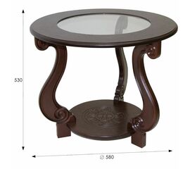 Стол журнальный Грация (С) темно-коричневый | Интернет магазин мебели и декора LifeDekor
