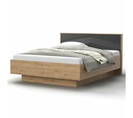 Кровать «Оливия» 160x200 КМК 0971.7, дуб наварра/шагрень черная | Интернет магазин мебели и декора LifeDekor