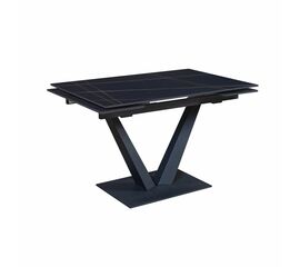 Стол раскладной Malibu (120+30+30), керамика матовая Black Gold | Интернет магазин мебели и декора LifeDekor