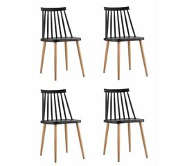 Стул Морган пластиковый черный 4 шт | Интернет магазин мебели и декора LifeDekor