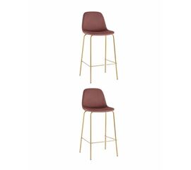 Стул барный Валенсия SN велюр пыльно-розовый золотые ножки 2 шт | Интернет магазин мебели и декора LifeDekor