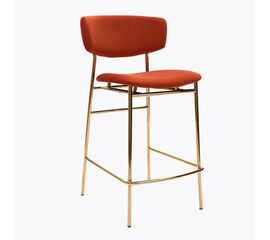 Дизайнерский полубарный стул Marko терракотовый, основание золото | Интернет магазин мебели и декора LifeDekor