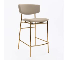 Дизайнерский полубарный стул Marko латте, основание золото | Интернет магазин мебели и декора LifeDekor