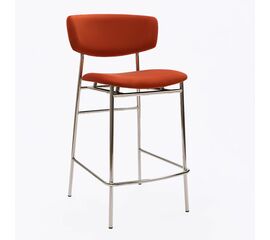 Дизайнерский полубарный стул Marko терракотовый, основание хром | Интернет магазин мебели и декора LifeDekor