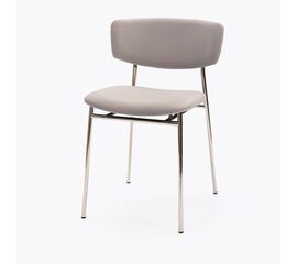 Стул дизайнерский Marko серый, основание хром | Интернет магазин мебели и декора LifeDekor