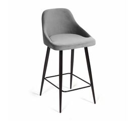 Стул полубарный Douglas, бархат светло-серый 26 | Интернет магазин мебели и декора LifeDekor