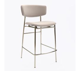 Дизайнерский полубарный стул Marko серый, основание хром | Интернет магазин мебели и декора LifeDekor