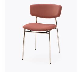 Стул дизайнерский Marko розовый, основание хром | Интернет магазин мебели и декора LifeDekor
