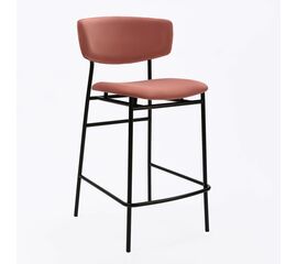Дизайнерский полубарный стул Marko розовый, черный металл | Интернет магазин мебели и декора LifeDekor