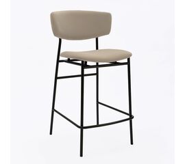 Дизайнерский полубарный стул Marko латте, черный металл | Интернет магазин мебели и декора LifeDekor
