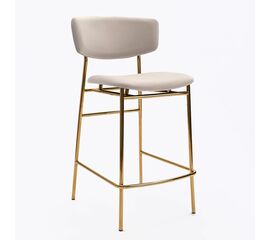 Дизайнерский полубарный стул Marko серый, основание золото | Интернет магазин мебели и декора LifeDekor