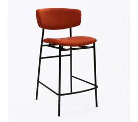 Дизайнерский полубарный стул Marko терракотовый, черный металл | Интернет магазин мебели и декора LifeDekor