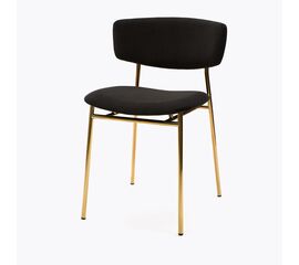 Стул дизайнерский Marko графит, основание золото | Интернет магазин мебели и декора LifeDekor