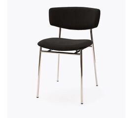 Стул дизайнерский Marko графит, основание хром | Интернет магазин мебели и декора LifeDekor