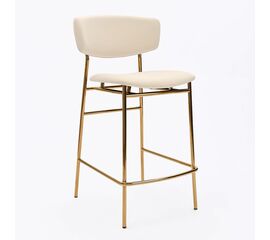 Дизайнерский полубарный стул Marko бежевый, основание золото | Интернет магазин мебели и декора LifeDekor
