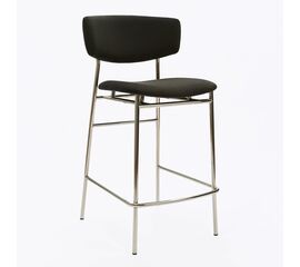 Дизайнерский полубарный стул Marko графит, основание хром | Интернет магазин мебели и декора LifeDekor