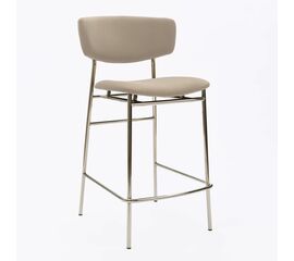 Дизайнерский полубарный стул Marko латте, основание хром | Интернет магазин мебели и декора LifeDekor