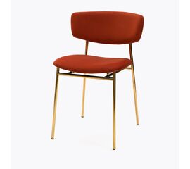 Стул дизайнерский Marko терракотовый, основание золото | Интернет магазин мебели и декора LifeDekor