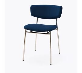 Стул дизайнерский Marko синий, основание хром | Интернет магазин мебели и декора LifeDekor