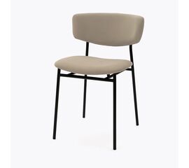 Стул дизайнерский Marko латте, черный металл | Интернет магазин мебели и декора LifeDekor