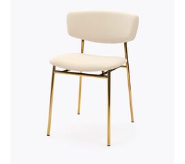 Стул дизайнерский Marko бежевый, основание золото | Интернет магазин мебели и декора LifeDekor