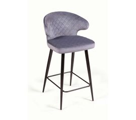 Стул полубарный Richard ромб, бархат серый 27 | Интернет магазин мебели и декора LifeDekor