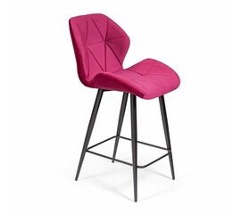 Стул полубарный Crystal, бархат винно-красный 16 | Интернет магазин мебели и декора LifeDekor