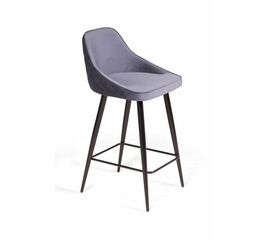 Стул полубарный Neo ромб, бархат серый 27 | Интернет магазин мебели и декора LifeDekor