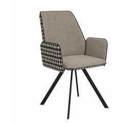 Стул DikLine 293 поворотный SB4/A2 бежевый, ножки черные | Интернет магазин мебели и декора LifeDekor