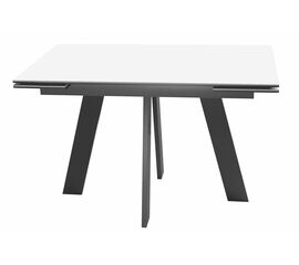 Стол DikLine SKM120 Керамика Mono white (белый матовый)/подстолье черное, | Интернет магазин мебели и декора LifeDekor