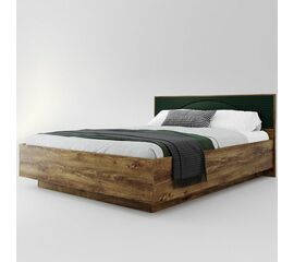 Кровать «Монтале» 160x200 КМК 0966.8 с ПМ, дуб канзас/зеленый матовый | Интернет магазин мебели и декора LifeDekor